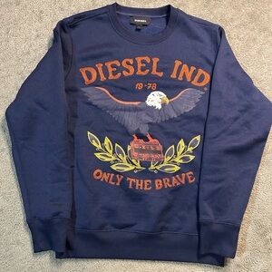 Vintage Diesel Industry Pullover Sweater Crewneck Eagle Rare Size Large Y2K